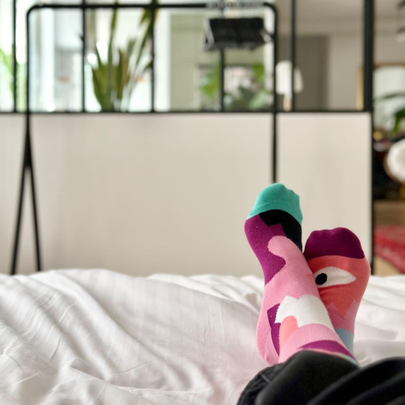 Guillaume & Laurie | Abstract rose - Quanailles - Chaussettes Made in France