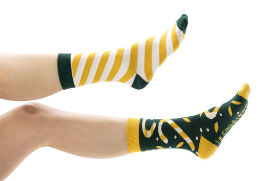 Sucres d'orge de Noel | Paire de chaussettes dépareillées