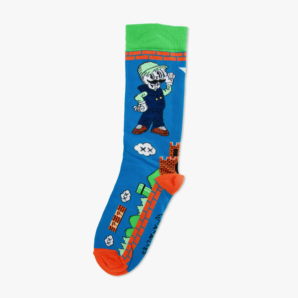 Chaussettes made in france luigi bleu orange vert