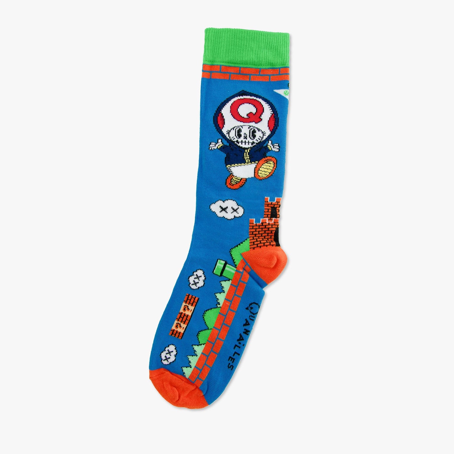 Chaussettes made in france toad bleu orange vert