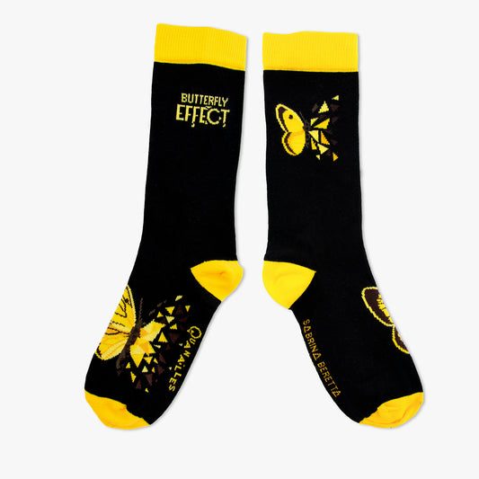 Chaussettes made in france papillon jaune