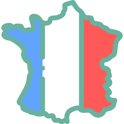 carte de la france bleu blanc rouge contours