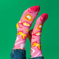 Laura Deleuze | Paire de chaussettes "On Fire" Rose
