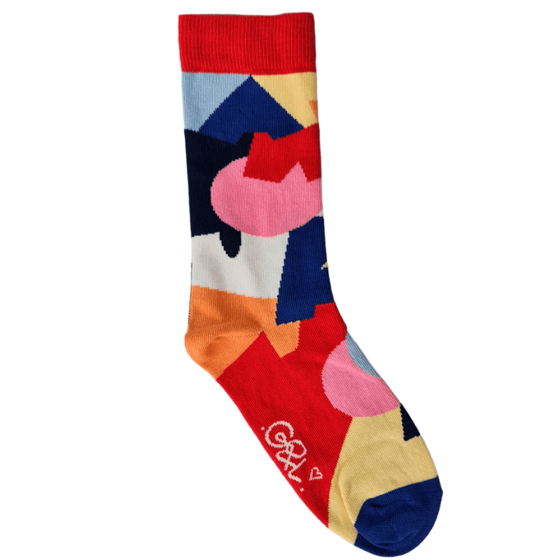 Guillaume & Laurie | Abstract bleu - Quanailles - Chaussettes Made in France