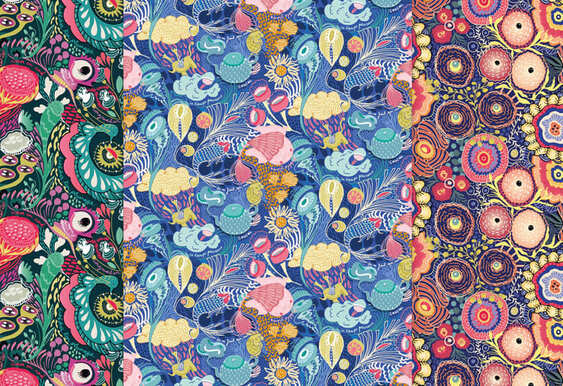 Lucille Pattern Quanailles chaussettes made in france originales design fleurs