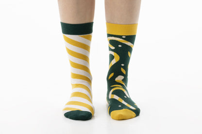 Sucres d'orge de Noel | Paire de chaussettes dépareillées