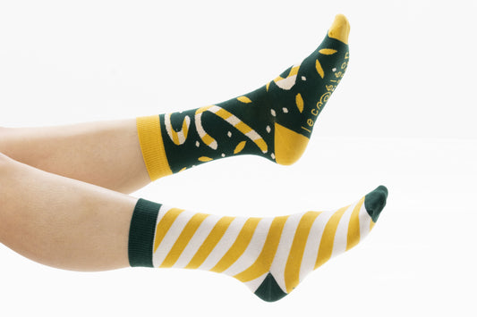 Sucres d'orge de Noel | Paire de chaussettes dépareillées