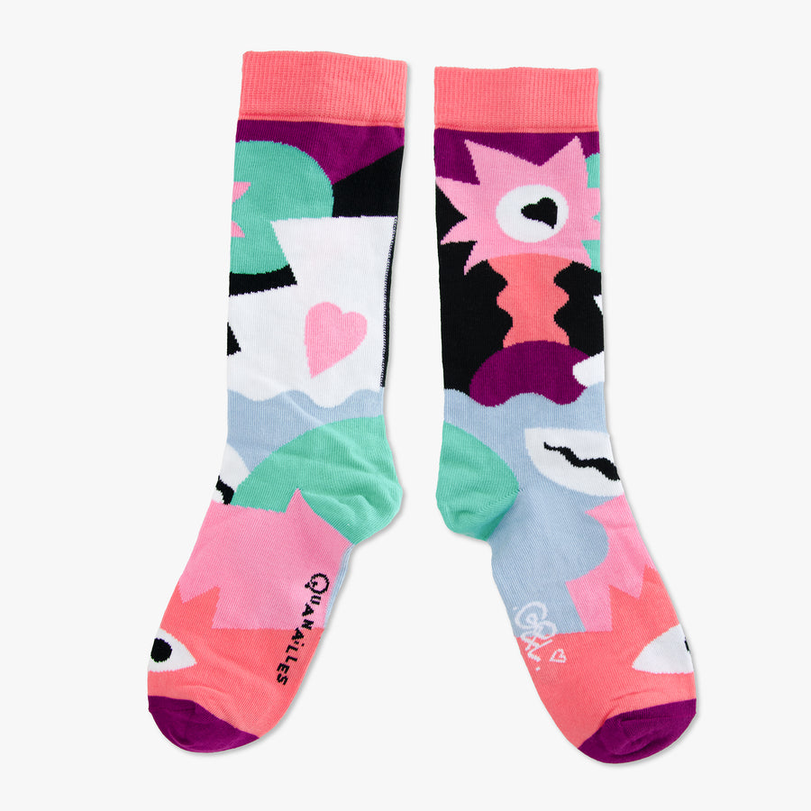 Guillaume & Laurie | Paire de chaussettes "Abstract rose"
