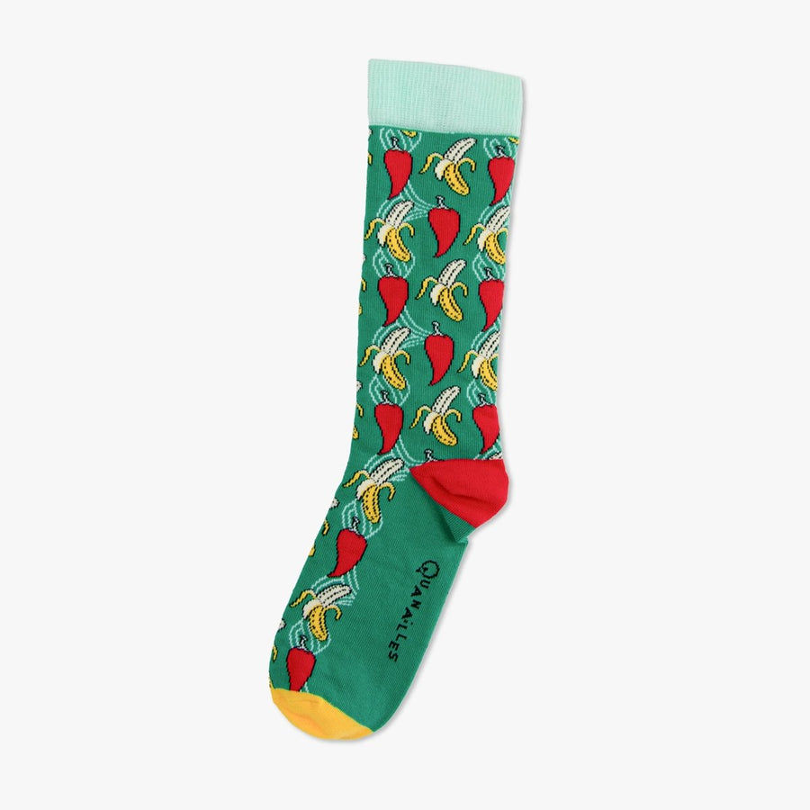 Lucille Pattern | Chaussette à l'unité Banane - Piment