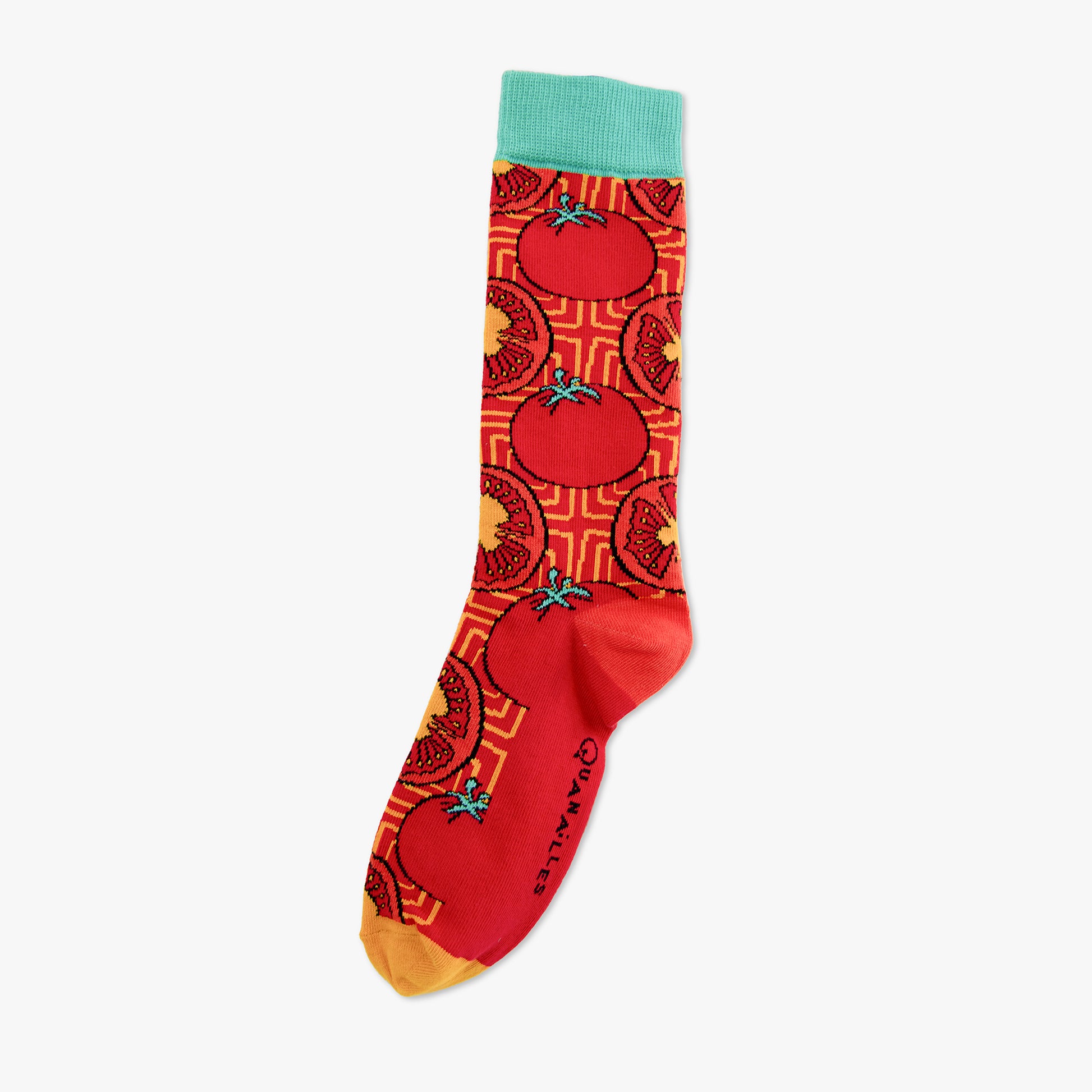 Chaussettes made in france tomate jaune rouge