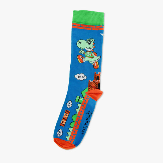 Chaussettes made in france yoshi bleu orange vert