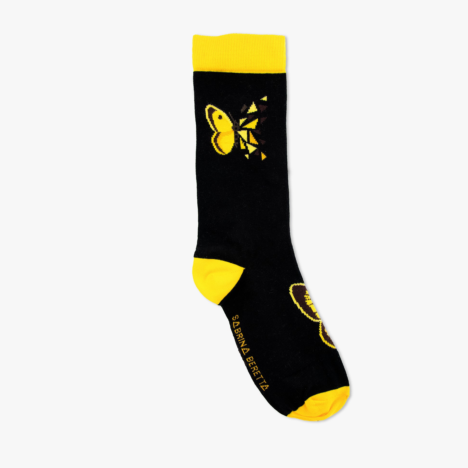 Chaussettes made in france papillons jaunes