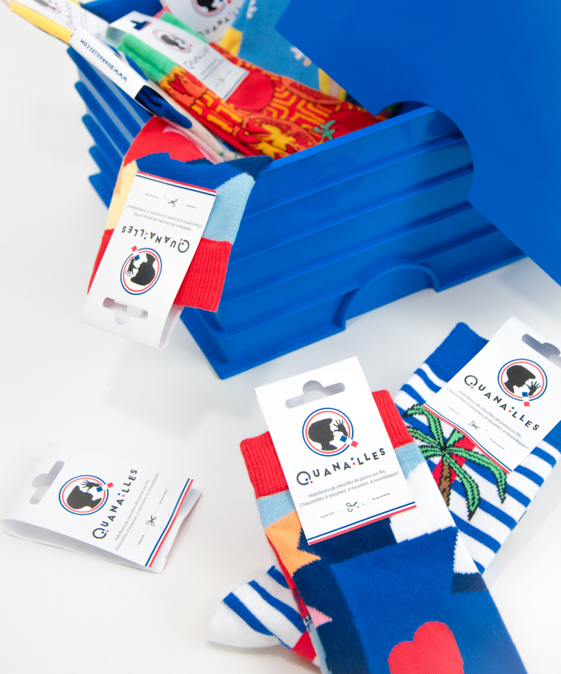 Cadeau original chaussettes Quanailles made in France