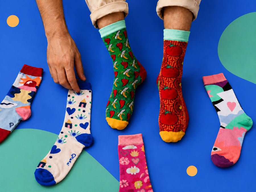 Pack de chaussettes dépareillées composé pour homme — Quanailles