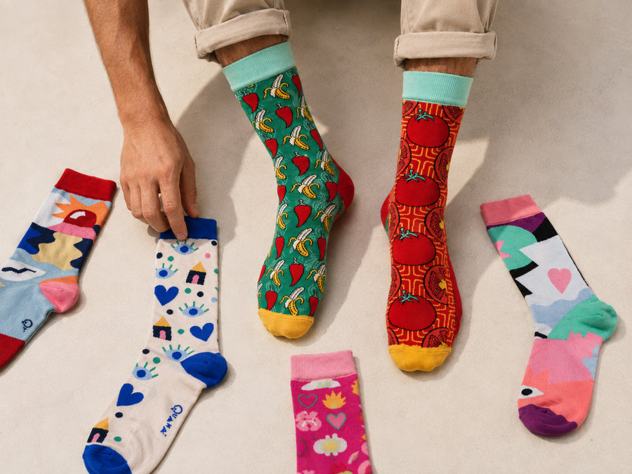 Pack de chaussettes dépareillées composé pour homme — Quanailles