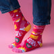 Laura Deleuze | Paire de chaussettes "On Fire" Fuchsia