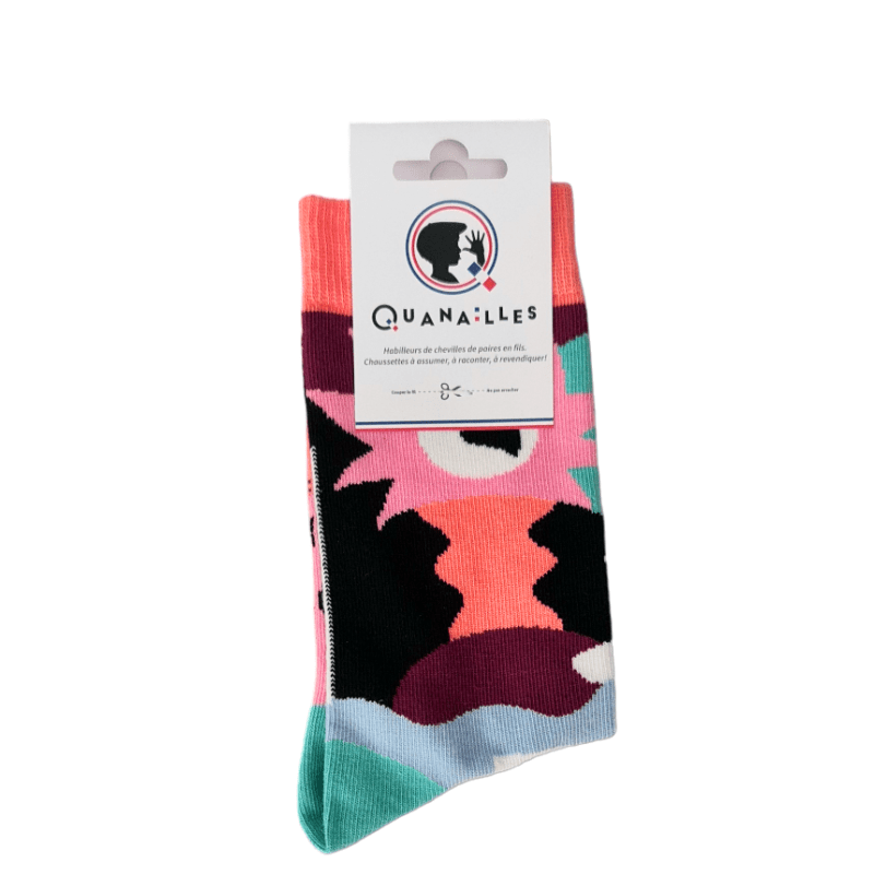 Guillaume & Laurie | Abstract rose - Quanailles - Chaussettes Made in France